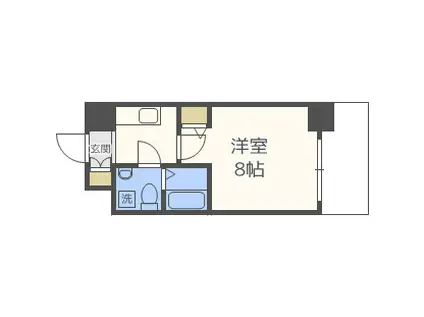 セレニテ北久宝寺(1K/14階)の間取り写真