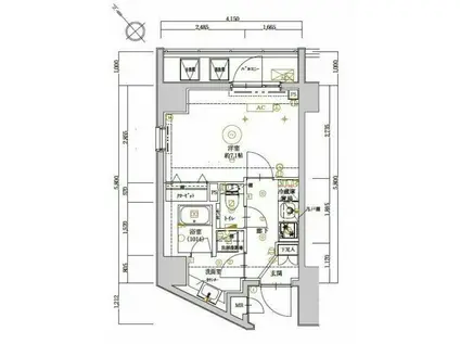 ARTESSIMO ESK(1K/8階)の間取り写真