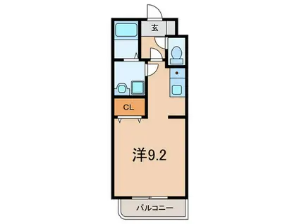 ハイトピア神戸北II(ワンルーム/2階)の間取り写真