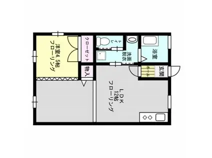 双葉ハイツ(1LDK/1階)の間取り写真