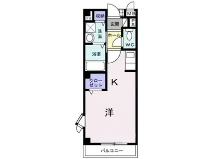 たんぽぽ(1K/2階)の間取り写真