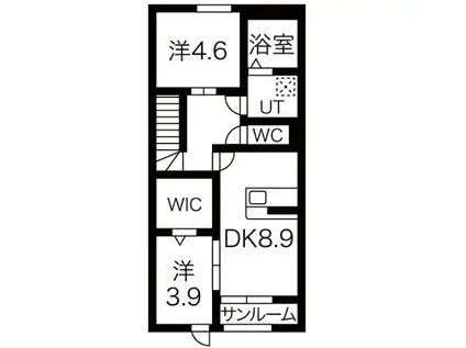 M&T神町北III(2DK/2階)の間取り写真