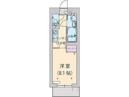 コントウィスタ(1K/3階)の間取り写真