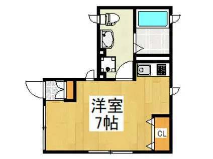 トゥプレ(ワンルーム/1階)の間取り写真