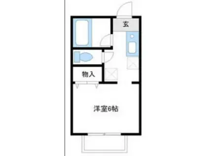 ヴェルドミール玉川学園(ワンルーム/2階)の間取り写真
