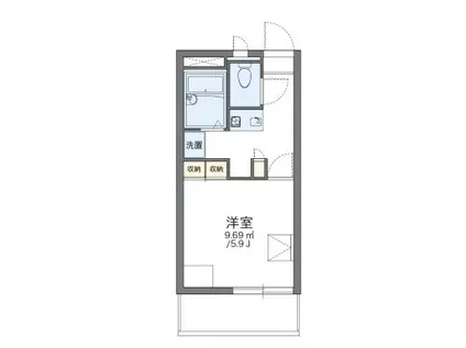 レオパレス武庫川(1K/3階)の間取り写真