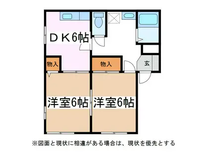 フレグランスコーヤ(2DK/1階)の間取り写真