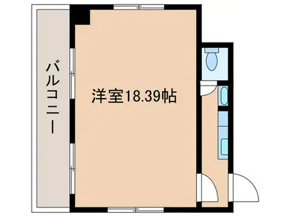 ハピネス杉山(ワンルーム/2階)の間取り写真