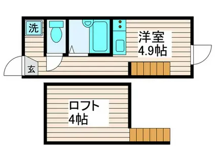 ビバリーヒルズウメジマ(ワンルーム/1階)の間取り写真