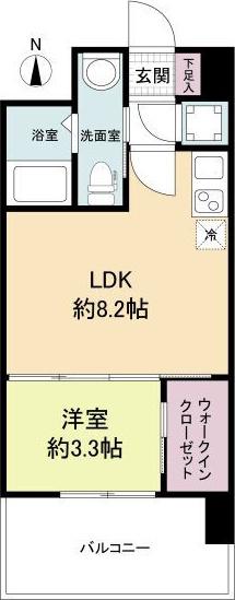セレニテ江坂ルフレ(1LDK/7階)の間取り写真