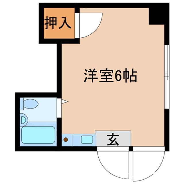 ポルト元町(ワンルーム/3階)の間取り写真
