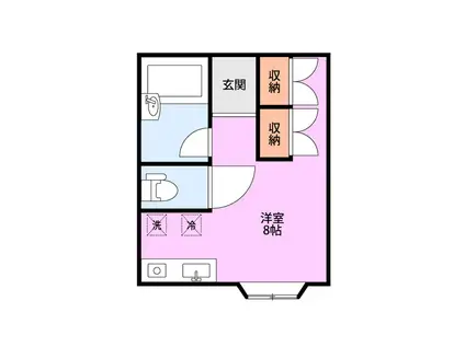 CASA LA GAUCHE(ワンルーム/2階)の間取り写真