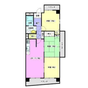 ヒルズ丸和(3LDK/3階)の間取り写真