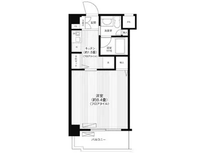 イトーピア仲町台(1K/5階)の間取り写真