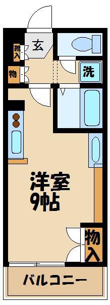 レオネクスト日野万願寺(ワンルーム/1階)の間取り写真