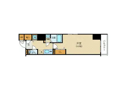 フェニックス新横浜参番館(1K/4階)の間取り写真