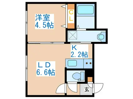 ル・アーヴル(1LDK/3階)の間取り写真