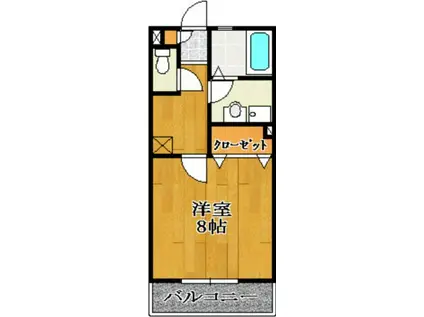 PRENDRE(1K/2階)の間取り写真