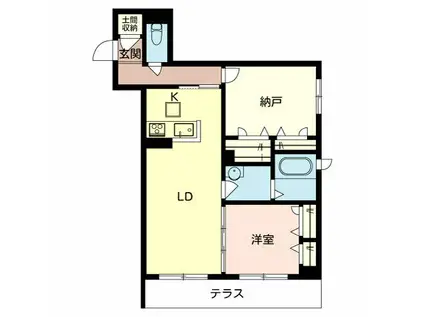 グリーンスコープシャーメゾン(1SLDK/1階)の間取り写真