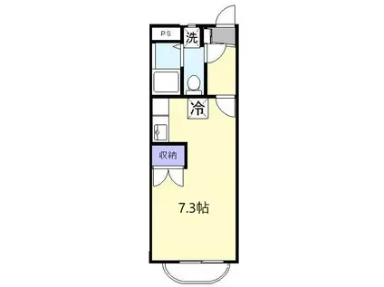 メゾンサンセイ(1K/3階)の間取り写真