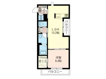 セレッソ カージュ(1LDK/3階)の間取り写真