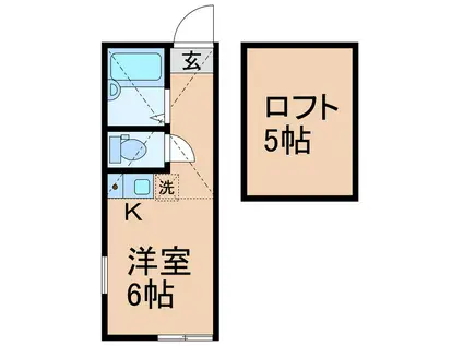 チェリーヒルズ保土ヶ谷(ワンルーム/2階)の間取り写真