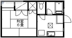 カーサ大山(1K/1階)の間取り写真