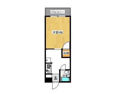 さくらハイツIII(1K/1階)の間取り写真