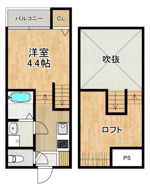 MODERN PALAZZO諫早グランM(1SK/1階)の間取り写真