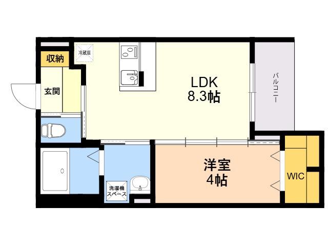 ROBOT HOME 井尻Ⅳ(1LDK/2階)の間取り写真