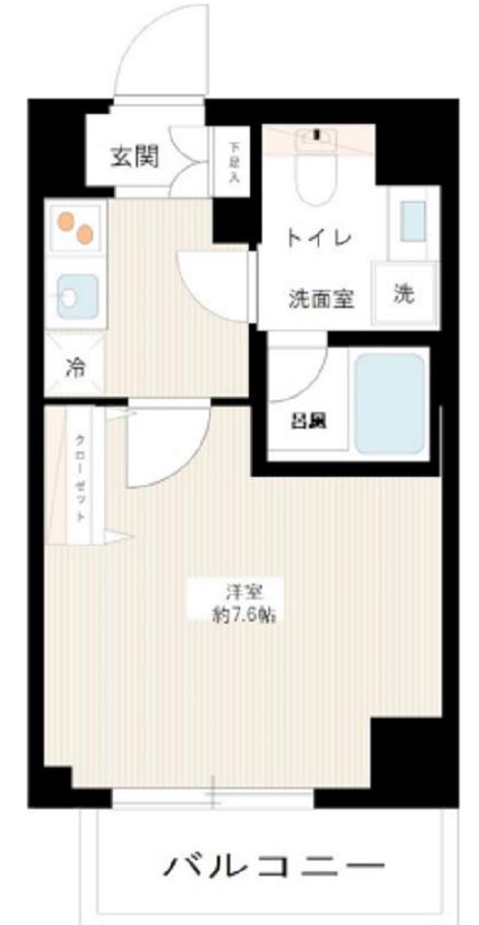 REALIZE蒲田III(1K/1階)の間取り写真