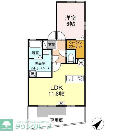 メゾンヴェール壽(1LDK/1階)の間取り写真