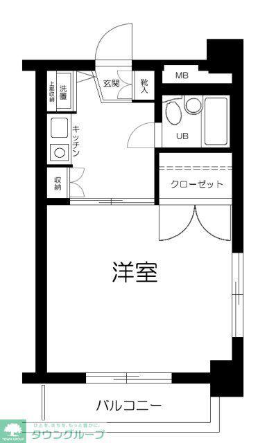 ビッグヴァンステイツ伊勢佐木南第2(1K/8階)の間取り写真