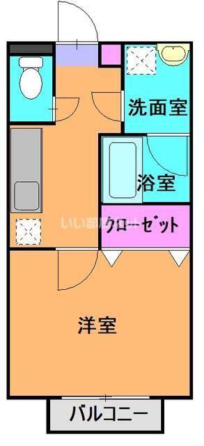 フレックス坂本(1K/3階)の間取り写真