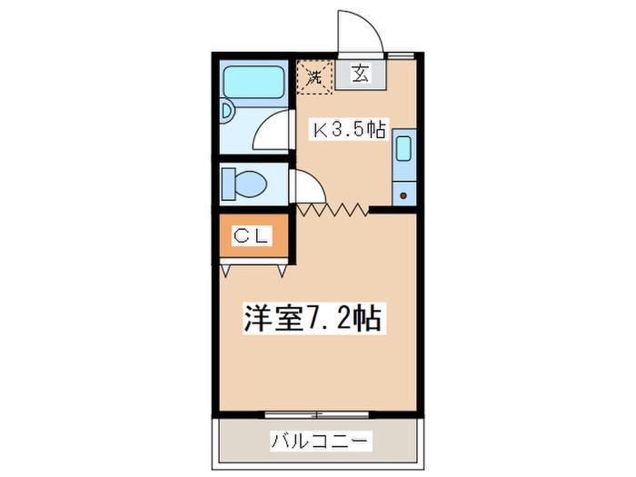 ハイム千石(1K/2階)の間取り写真