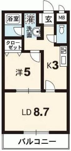 グラン・パレ(1LDK/1階)の間取り写真