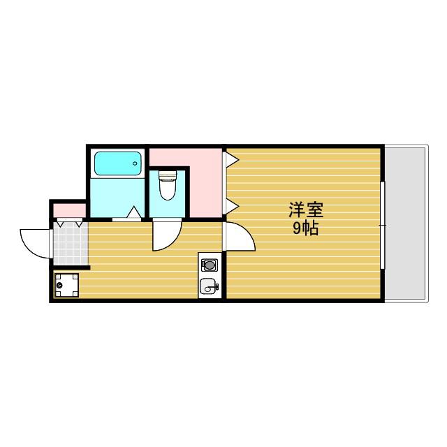 オリエントハイツ(1K/4階)の間取り写真