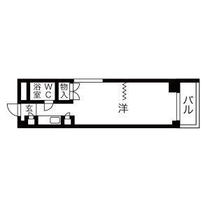 グリーンハイツ南久屋(ワンルーム/8階)の間取り写真