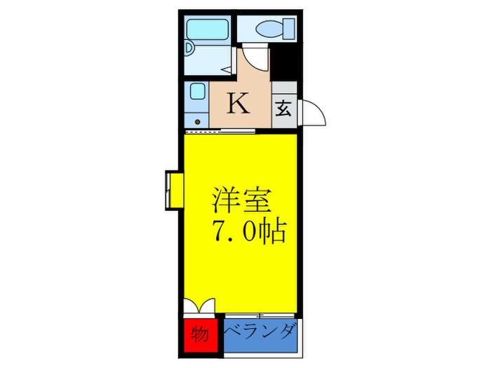 LAUREL HOUSE(1K/1階)の間取り写真