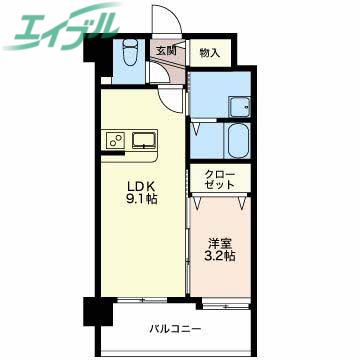 鵜の森レジデンス URBAN STAGE 30(1LDK/6階)の間取り写真