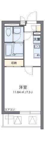 クレイノ善進本町(1K/2階)の間取り写真