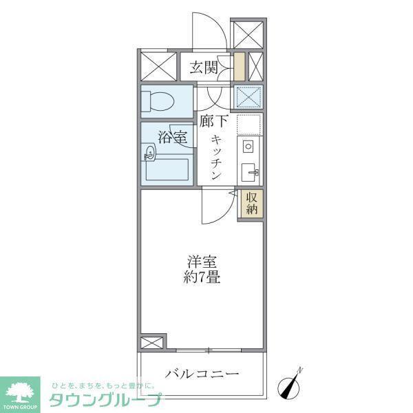 ティアラ三軒茶屋(1K/5階)の間取り写真