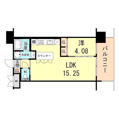 プレジオ御幣島ASIAN(1LDK/7階)の間取り写真