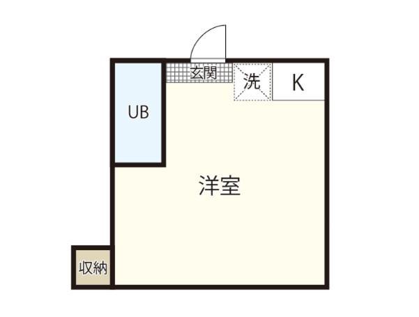 Uステージ五日市中央II(ワンルーム/1階)の間取り写真