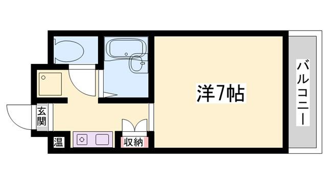 ライフタウンII(ワンルーム/3階)の間取り写真