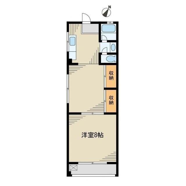 大和マンション(1LDK/3階)の間取り写真