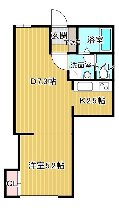 タミヤハイツ(1DK/1階)の間取り写真