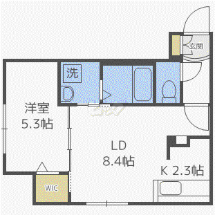 BREEZE南11条(1LDK/4階)の間取り写真