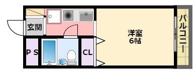 ドミトリー樋口(1K/1階)の間取り写真