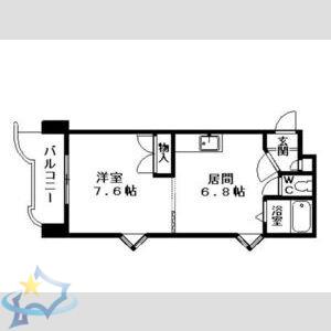 EXCELLII(1DK/8階)の間取り写真